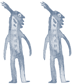 The Tiny Men,shocked to see the Giant